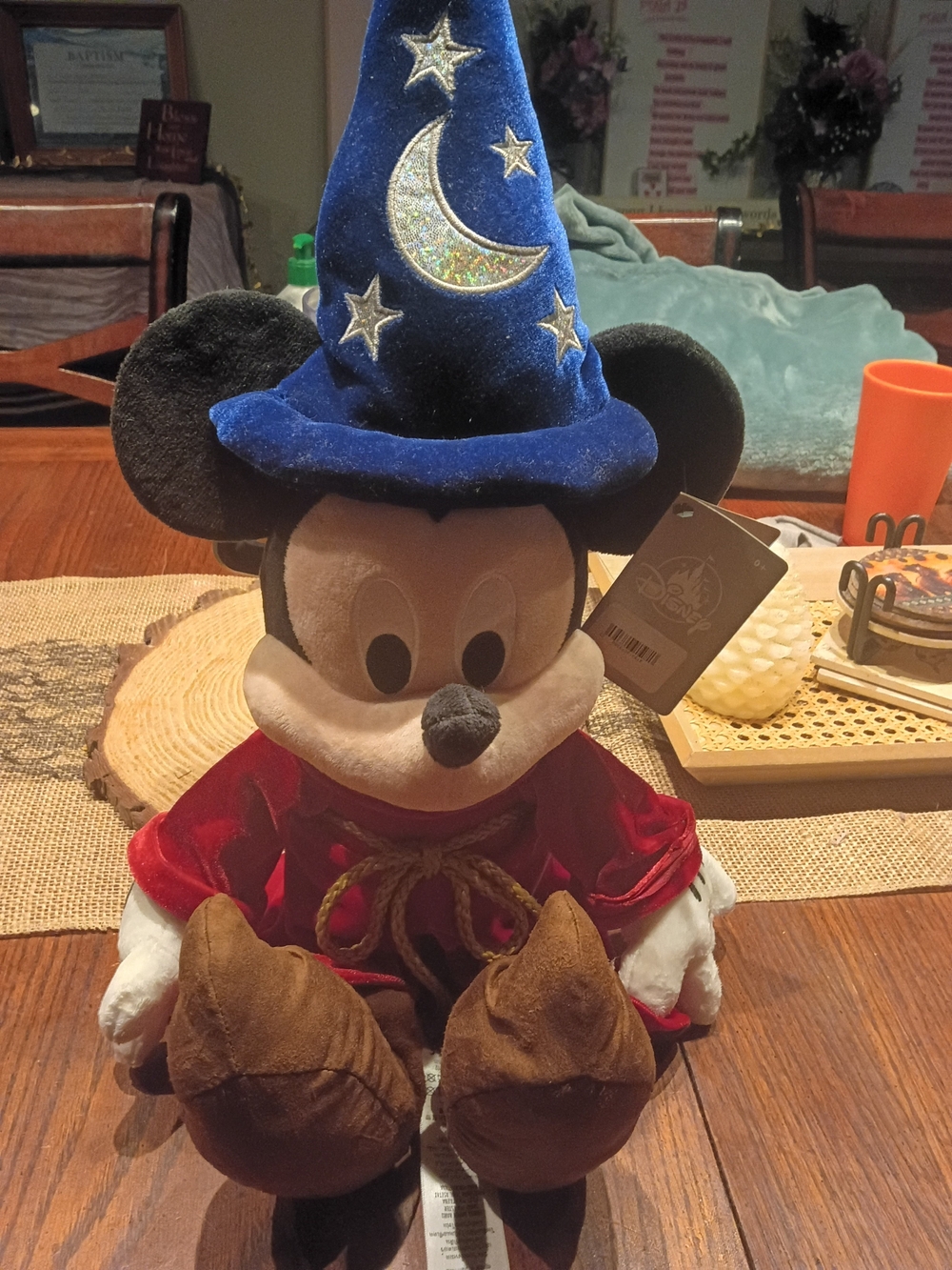 Disney Sorcerer Mickey Plush - Blue Hat Red Robe